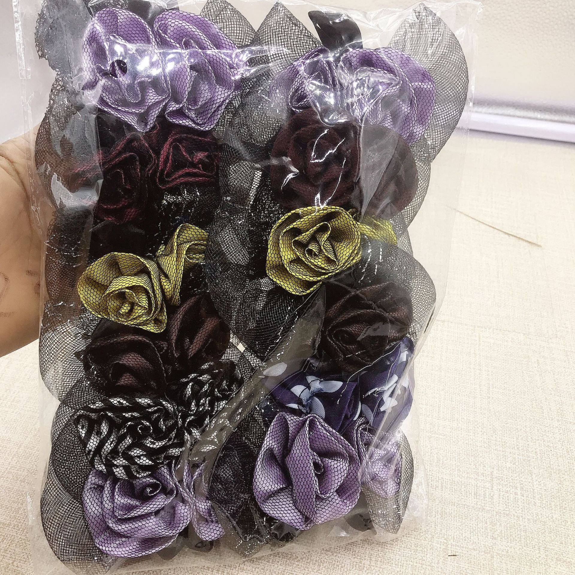 工作网花 工作头绳 头花工作花两元店饰品百货货源