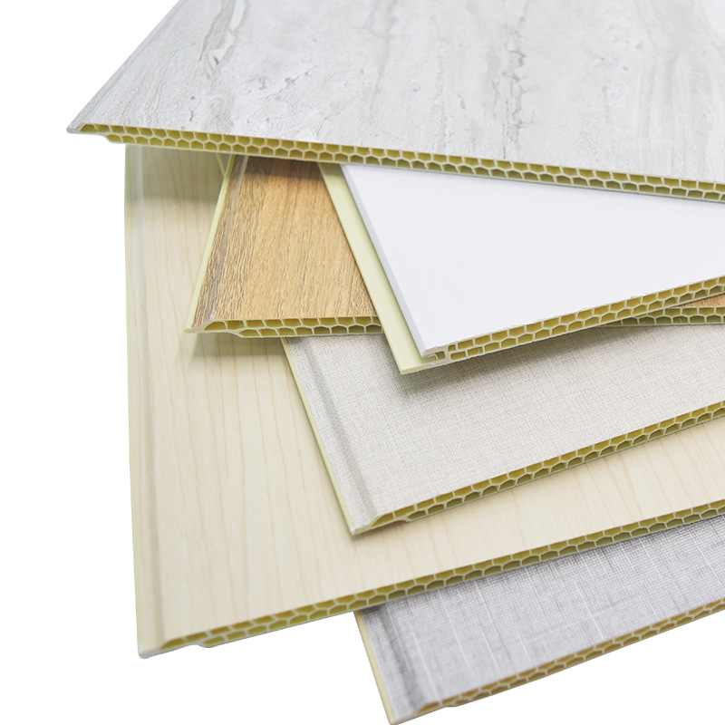 8mm厚蜂巢集成墙板石塑全屋快装墙板40cm护墙板吊顶快装墙面板