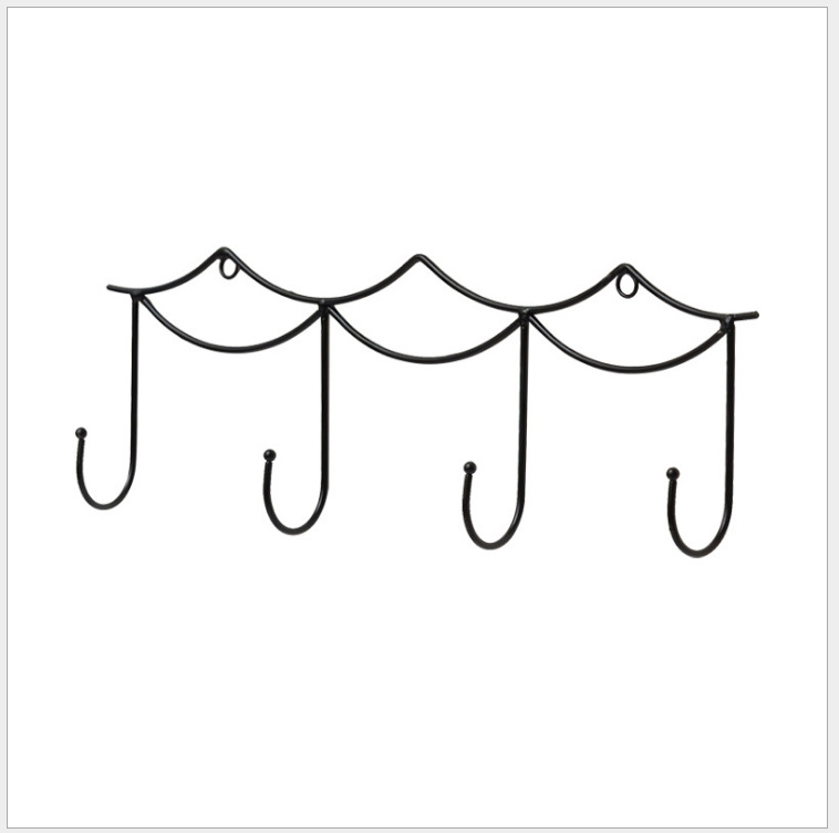 创意家居金属墙上挂钩 简约铁艺收纳衣服钥匙壁挂式挂钩