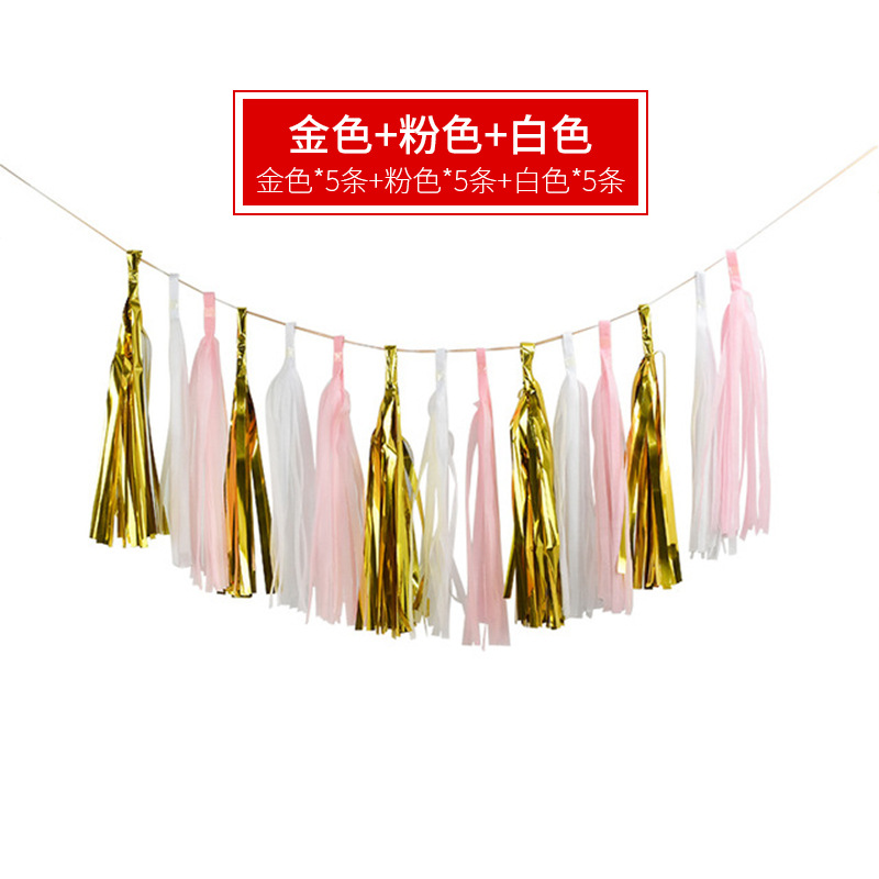 Creative Style Internet Celebrity Isn20 Pack Fancy Paper Tassel Suit Wedding Birthday Party Supplies Decorative Paper Tassel