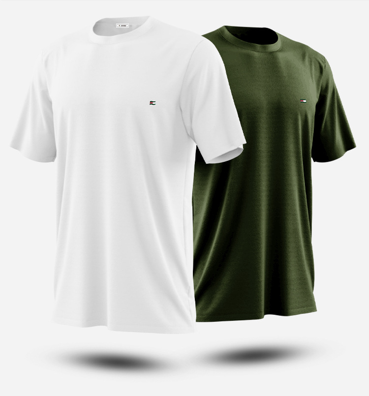 德尼朋友(deenifriend)男士t恤夏季商务流行圆领休闲短袖