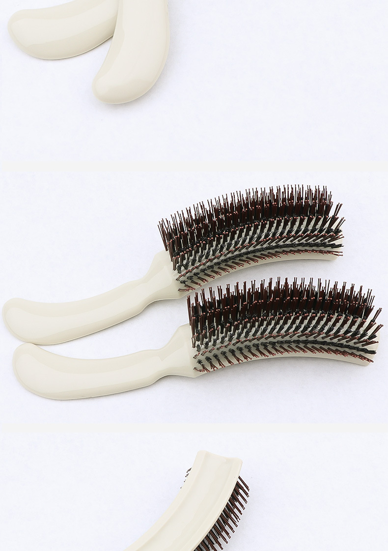 s型晚装梳影楼专用包发梳盘发造型鬃毛梳专业美容美发晚妆梳打毛