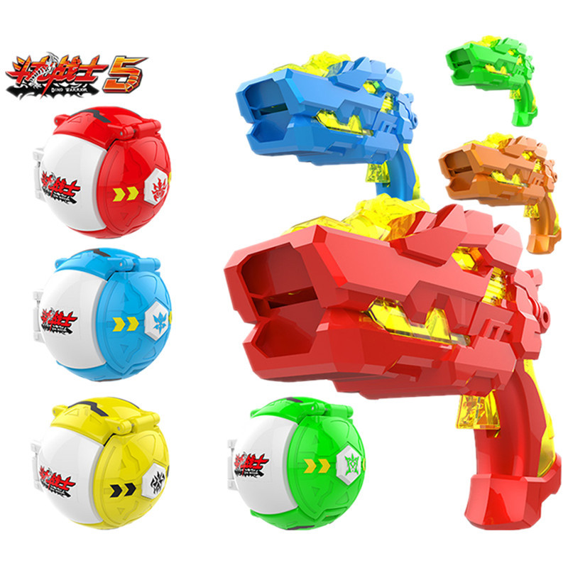 男孩玩具斗龙战士5爆射龙蛋枪雷古曼加比纳森美拉4卡维力射击套装