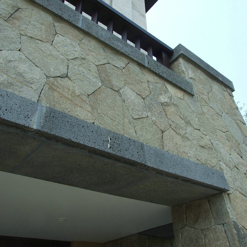 推荐别墅文化石不规则多边形石材冰裂纹网贴背网马赛克别墅外墙砖