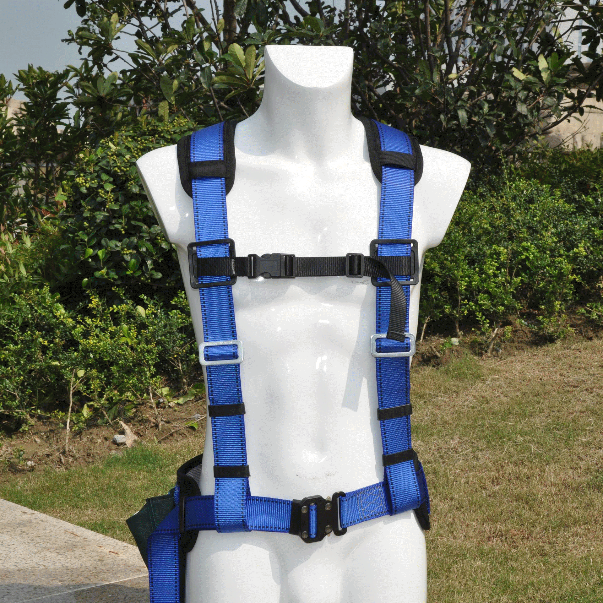 厂家直销安全带双背三点式涤纶大钩有护腰新款双肩安全带高空作业