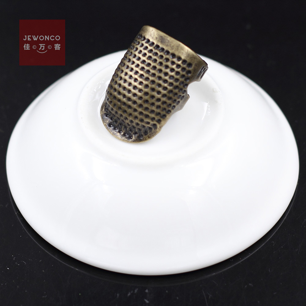 家用铜指套缝纫可调节顶针手工防滑刺绣抵戒压针器顶针箍厂家批发