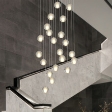 美式水晶玻璃球吊灯泡泡艺术餐厅吊灯LED单头创意个性流星雨吊灯