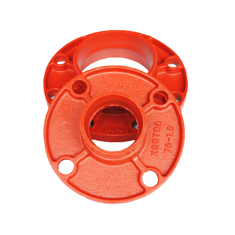 沟槽管件沟槽转换法兰短管法兰卡箍钢卡转兰现货批发消防管件