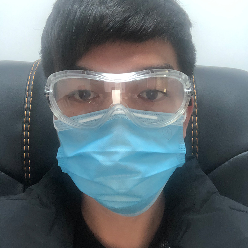 工厂现货预防飞沫防飞溅防唾沫护眼镜防风防尘防雾护目镜