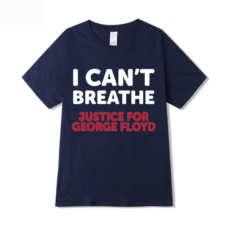 2020欧美爆款i cant breathe女式t恤抗议乔治·弗洛伊德印花短袖