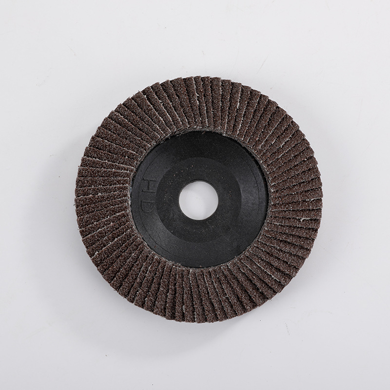 4寸塑盖锻烧砂百叶轮抛光片不锈钢打磨抛光片五金配件砂布百叶轮