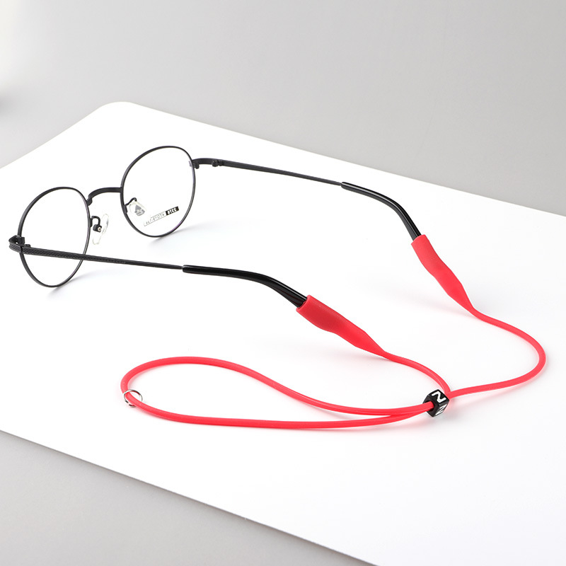 防滑绳软硅胶可调节眼镜绳挂绳儿童学生运动跑步防掉固定挂脖子