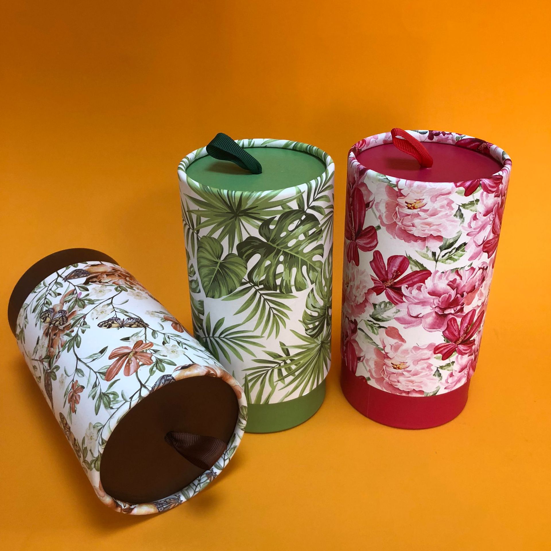 圆形蜡烛带绳纸筒天地盖茶叶纸罐 彩色礼品化妆品纸管包装盒-阿里巴巴