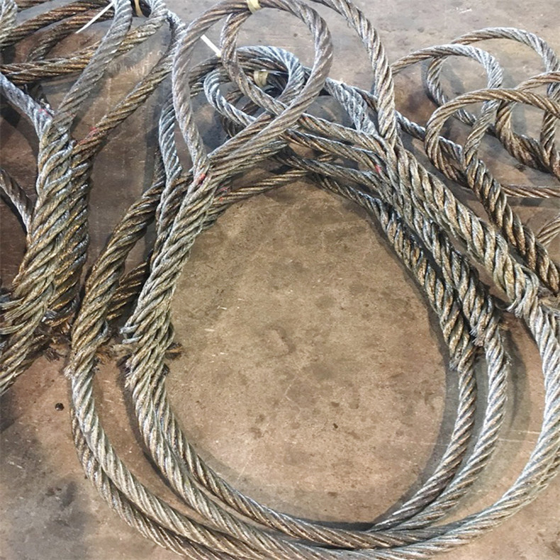 厂家批发钢丝绳软环插编吊索具钢筋包预埋件压制钢丝绳锁具