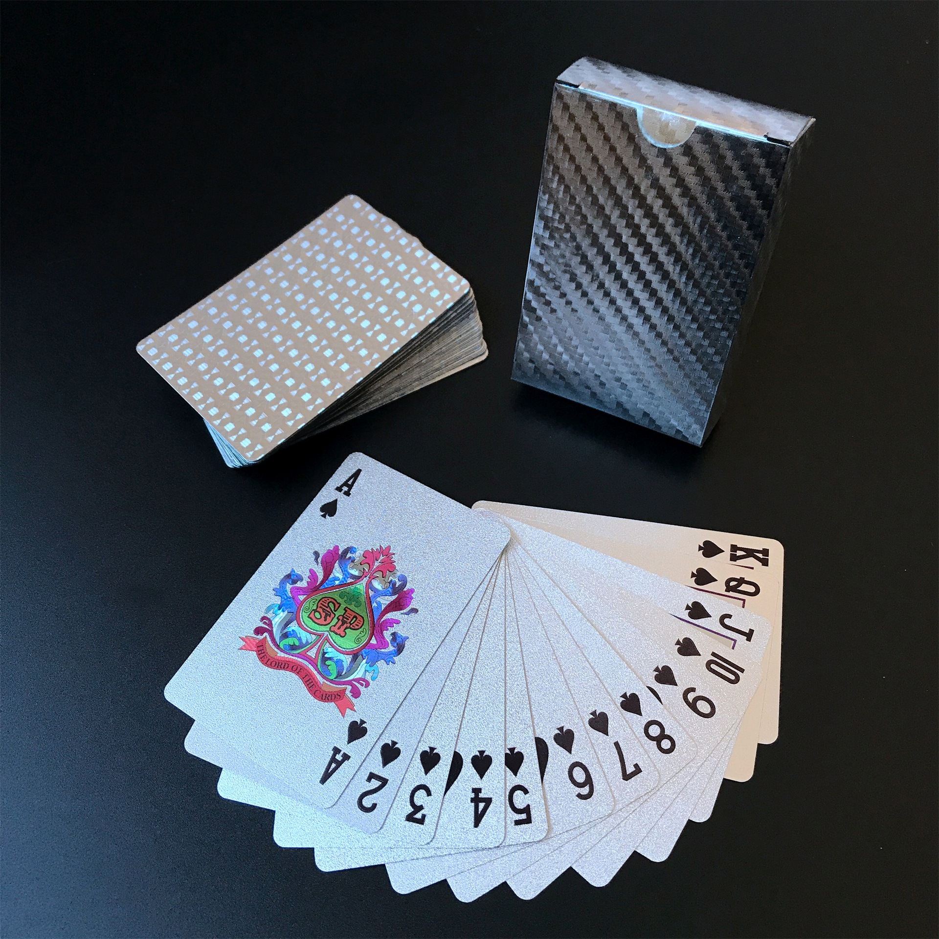现货定制批发 防水土豪银银箔扑克牌 礼品扑克 外贸 可定制logo