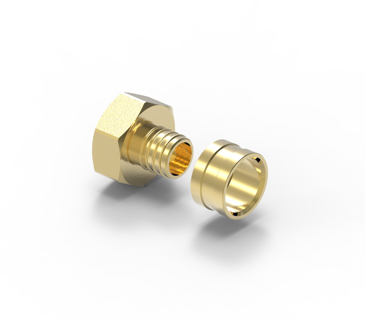 地暖 螺纹欧标 黄铜 滑紧管件 地暖管道连接