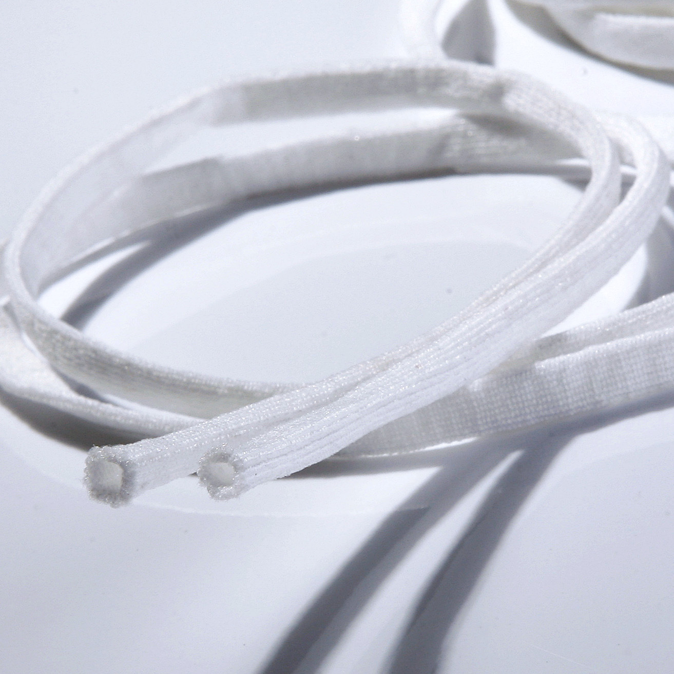 厂家直销5mm空心口罩绳一次性口罩耳带n95口罩耳绳走马带松紧带