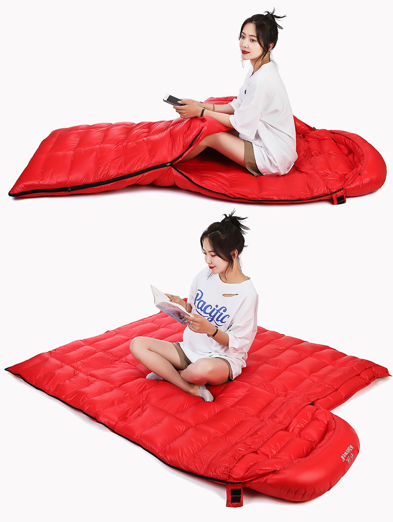 厂家批发羽绒睡袋旅行野营睡袋 成人午休信封睡袋 户外野营睡袋