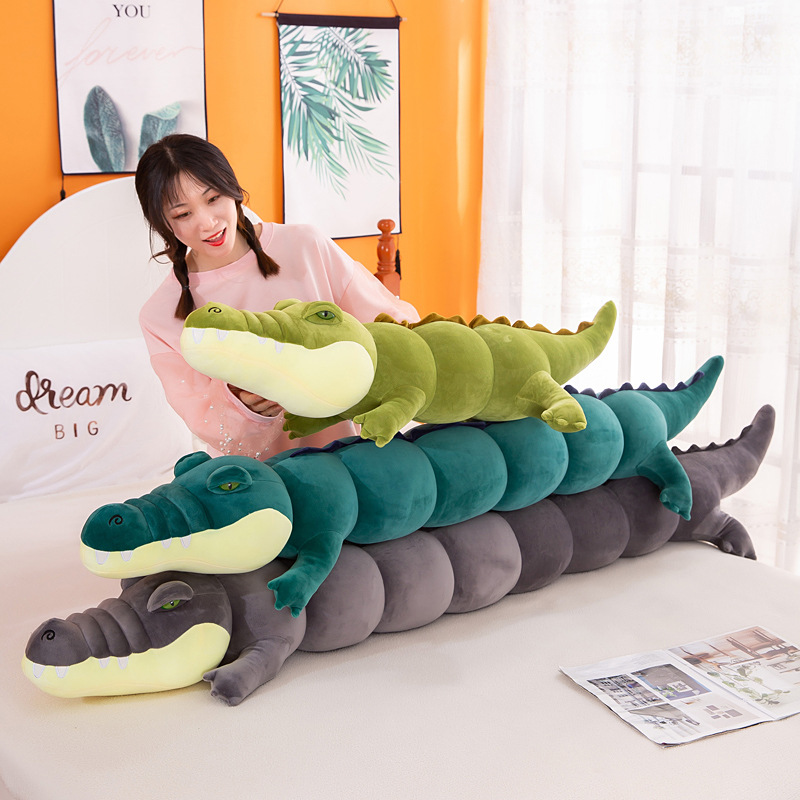 New Crocodile Pillow Factory Direct Plush Toy Bed Docoration Doll Soft Crocodile Plush Toy Doll