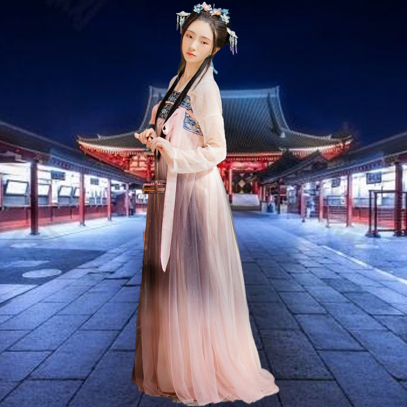 成人对襟春夏秋款刺绣齐胸襦裙日常汉服【春贵人】新款汉服女