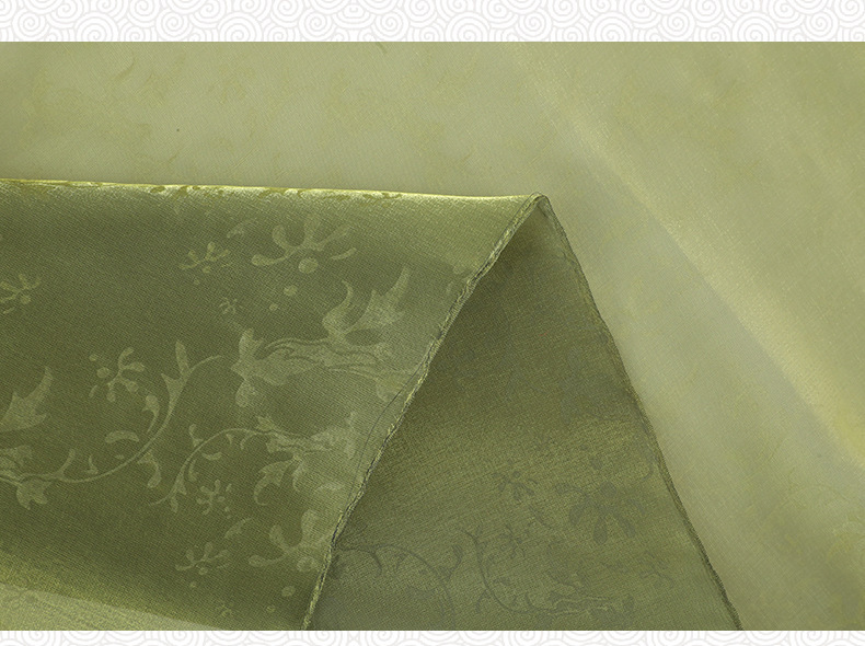 原创新款暗纹纱提花布料缎面仿真丝汉服古风马面裙面料现货供应