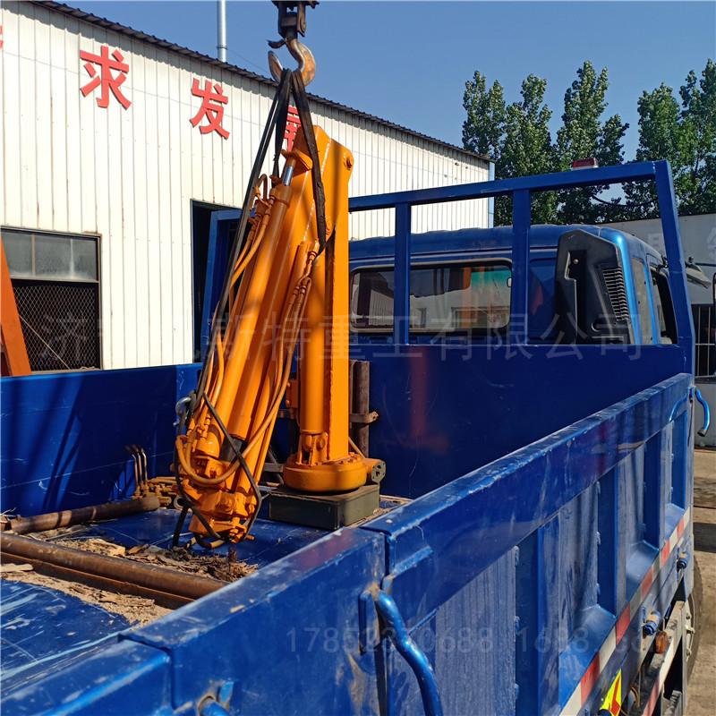 厂家直销2吨价格车载小吊机全液压起重机 小货车定制折叠小吊机