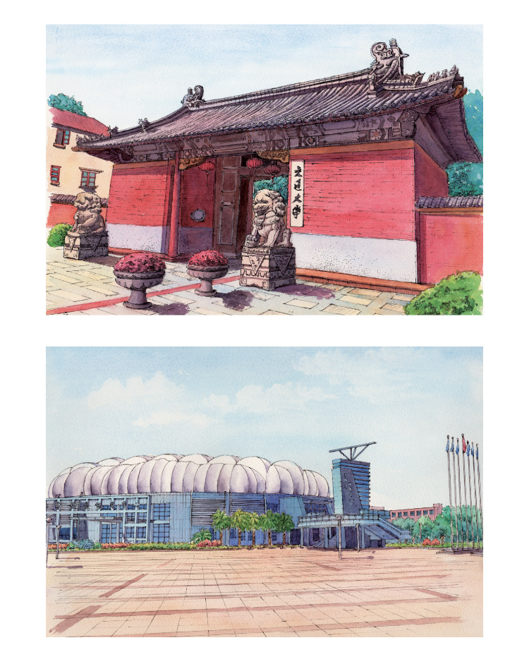 上海交通大学风景原创创意手绘明信片特色文创毕业纪念品礼品贺卡