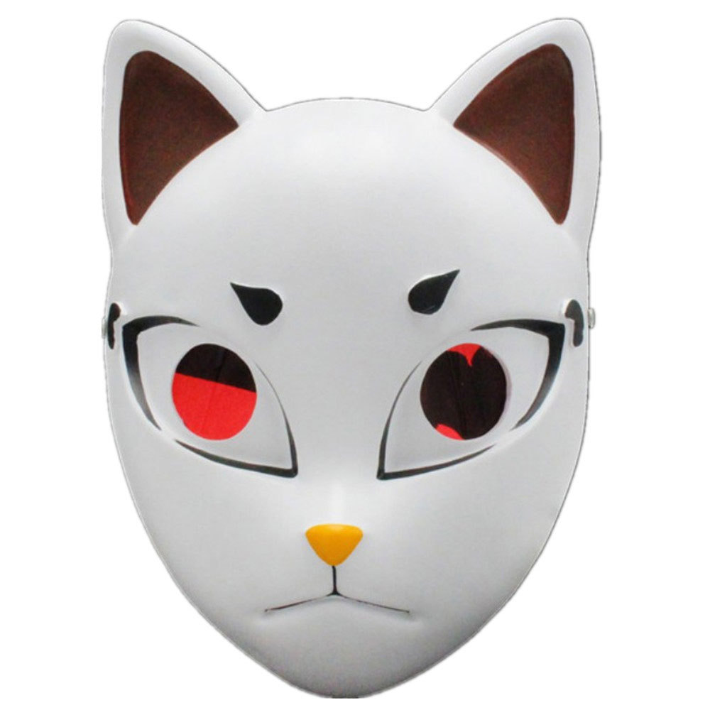 鬼灭之刃面具炭治郎锖兔真菰蝴蝶忍狐狸面罩万圣节道具halloween