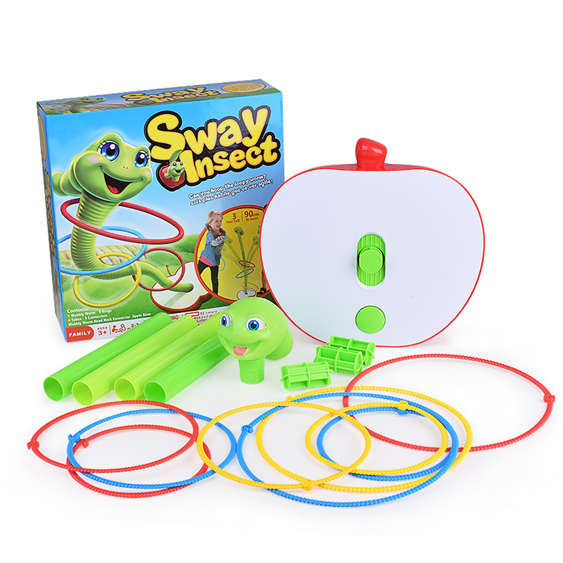 跨境儿童套圈玩具歪歪虫七彩套圈圈手眼协调思维锻炼宝宝礼物