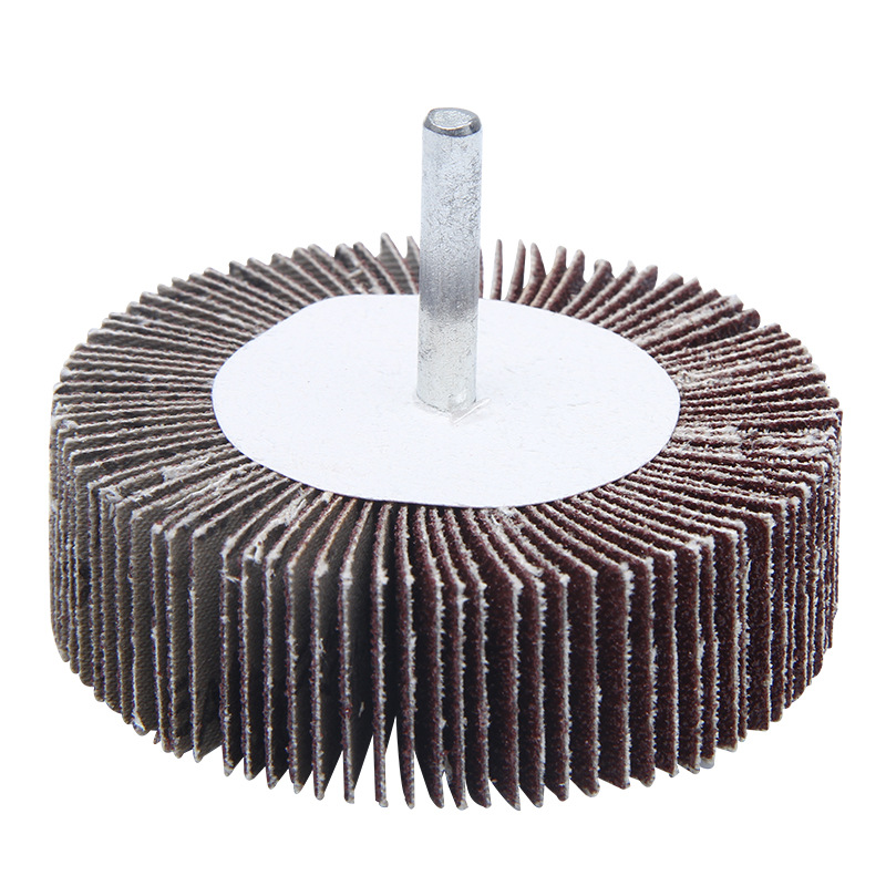带柄百叶轮磨头打磨片 电磨头金属抛光轮砂布百叶片砂纸轮