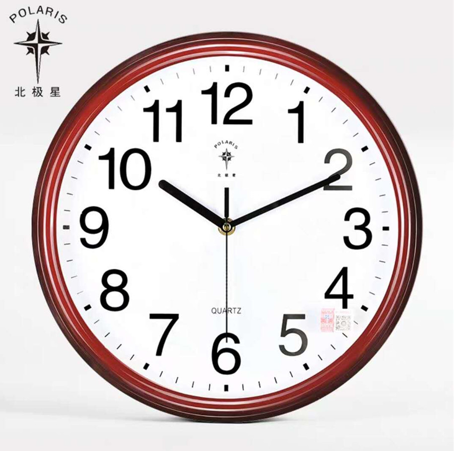 北极星挂钟客厅中式时尚创意时钟静音办公12英寸现代简约石英钟