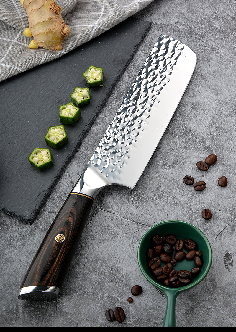 大马士革锤纹厨房菜刀 厨师刀 切片刀厨房家用刀跨进专供出口菜刀