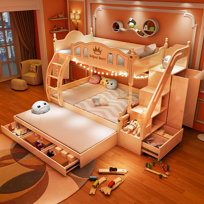 上下床双层床上下铺床实木床床子母床高低床男孩女孩床儿童床