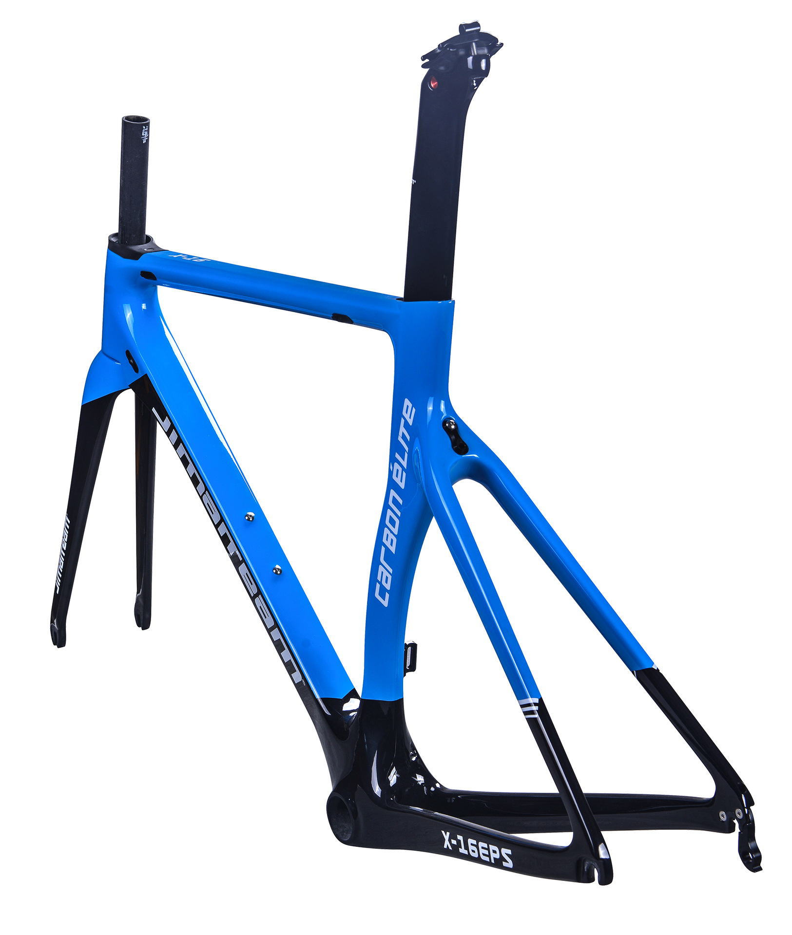 2021新款jimaiteam碳纤维自行车车架破风公路车架x-16系列/蓝色