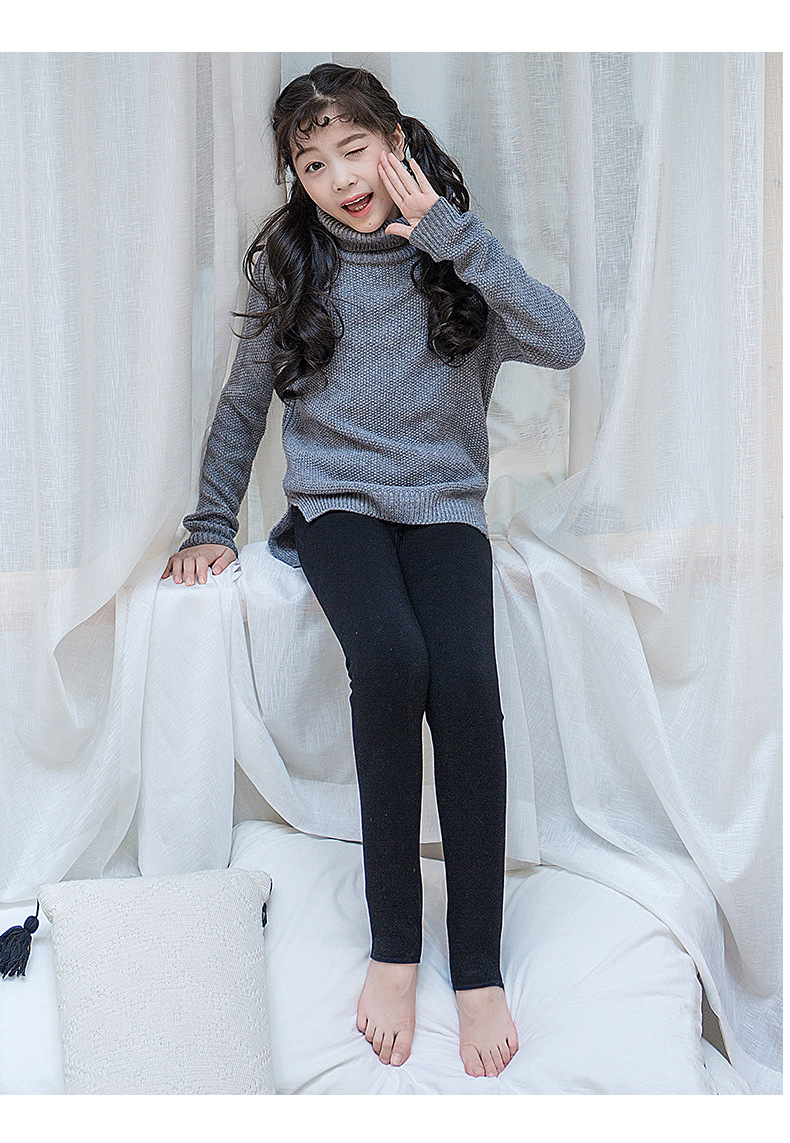 女童打底裤秋冬加绒北方款儿童超厚羊羔绒裤子保暖裤中大童加厚冬