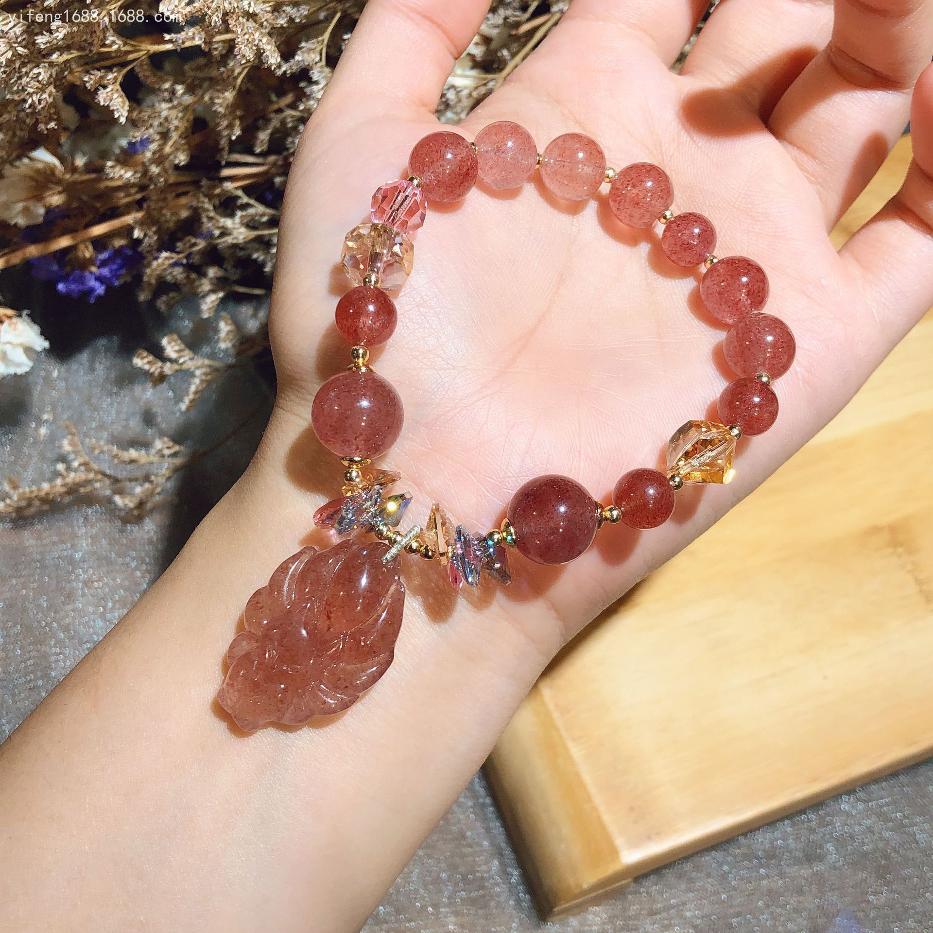 四季幽灵巴山玉南瓜福瓜莲蓬吊坠手串手链女奥地利水晶饰品彩宝