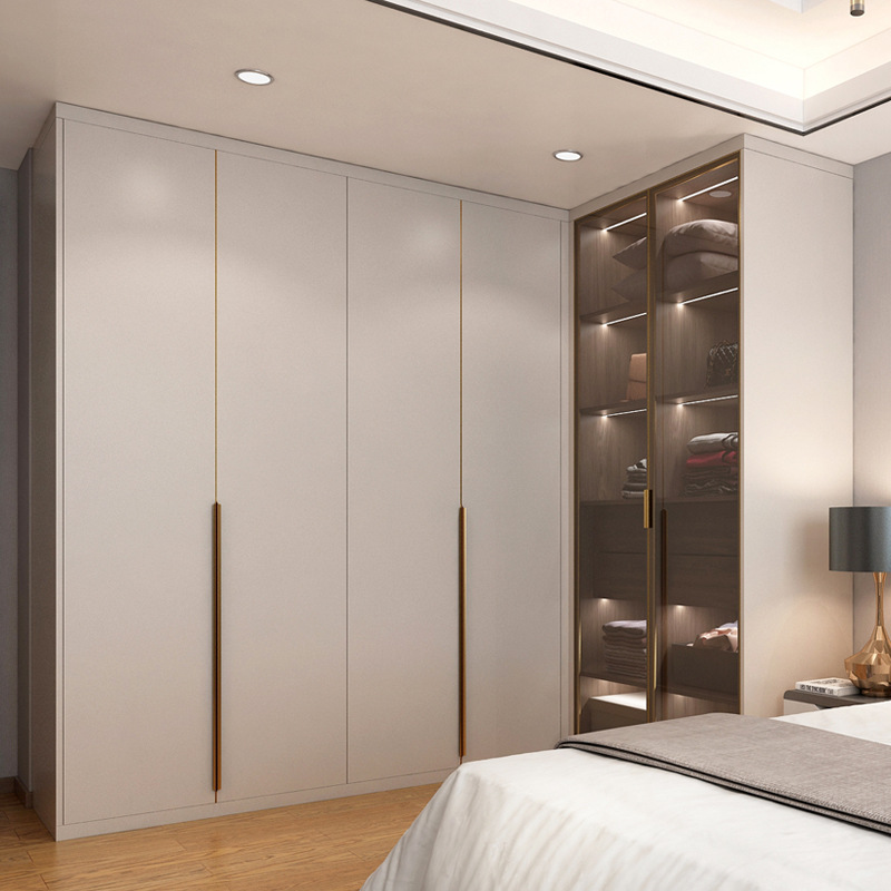 爱格全屋定制卧室轻奢现代迷你走入式衣帽间定做整体衣柜定制