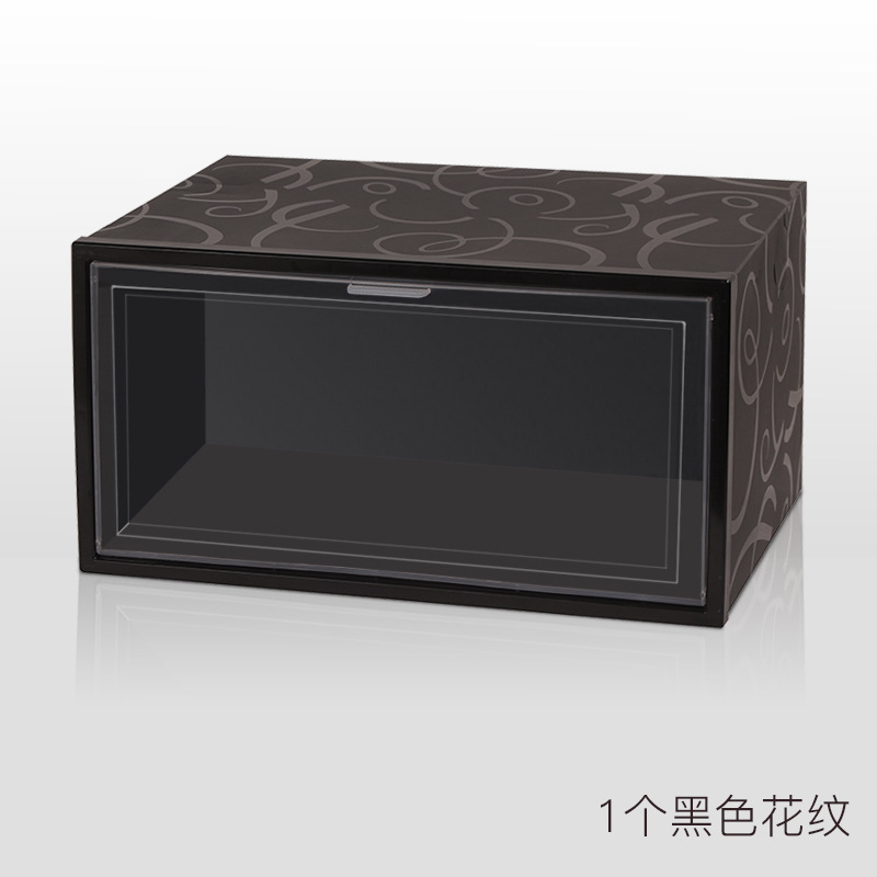 Transparent Pp Plastic Flip Storage Shoe Box Wholesale Shoe Cabinet Shoes Storage Box Foldable Air Jordan Sneakers Shoe Box Shoe Rack