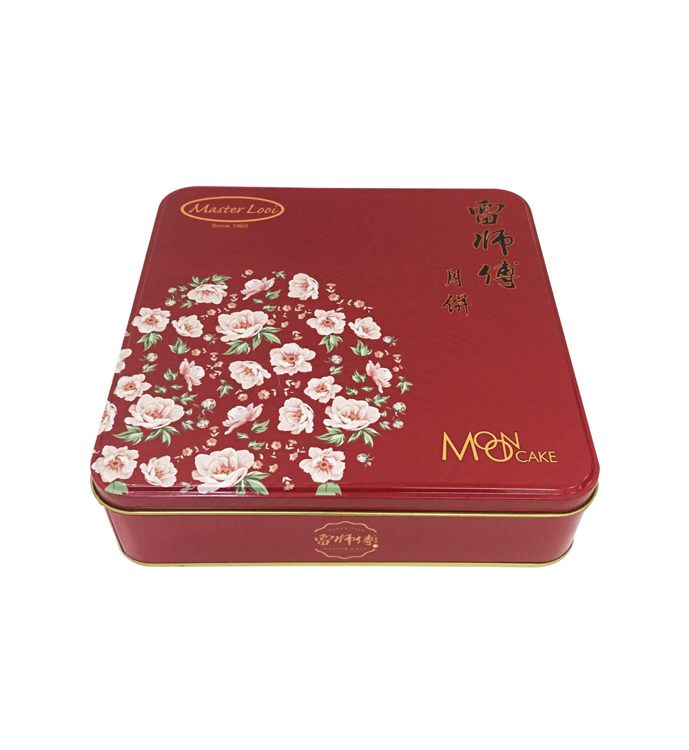 供应6个装月饼包装 马口铁月饼铁盒 冰皮月饼铁盒 大号月饼铁盒