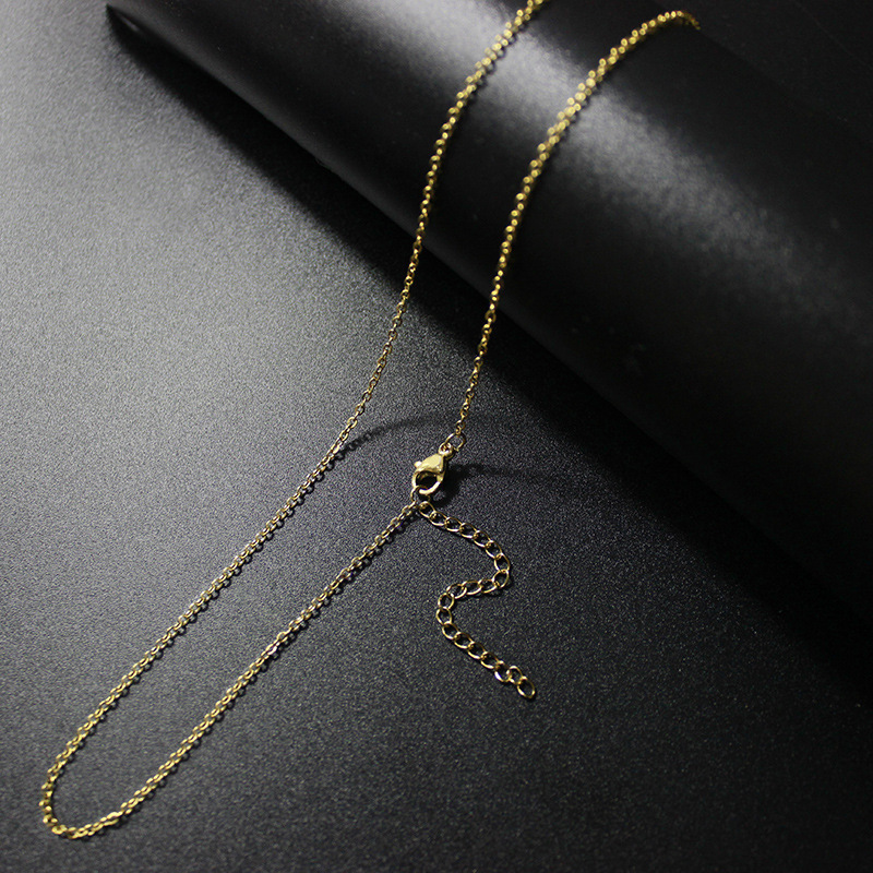 Cross-Border Hot Accessories 304 Stainless Steel Short Clavicle Bow Necklace Korean Style Titanium Steel Exquisite Sweater Chain for Women