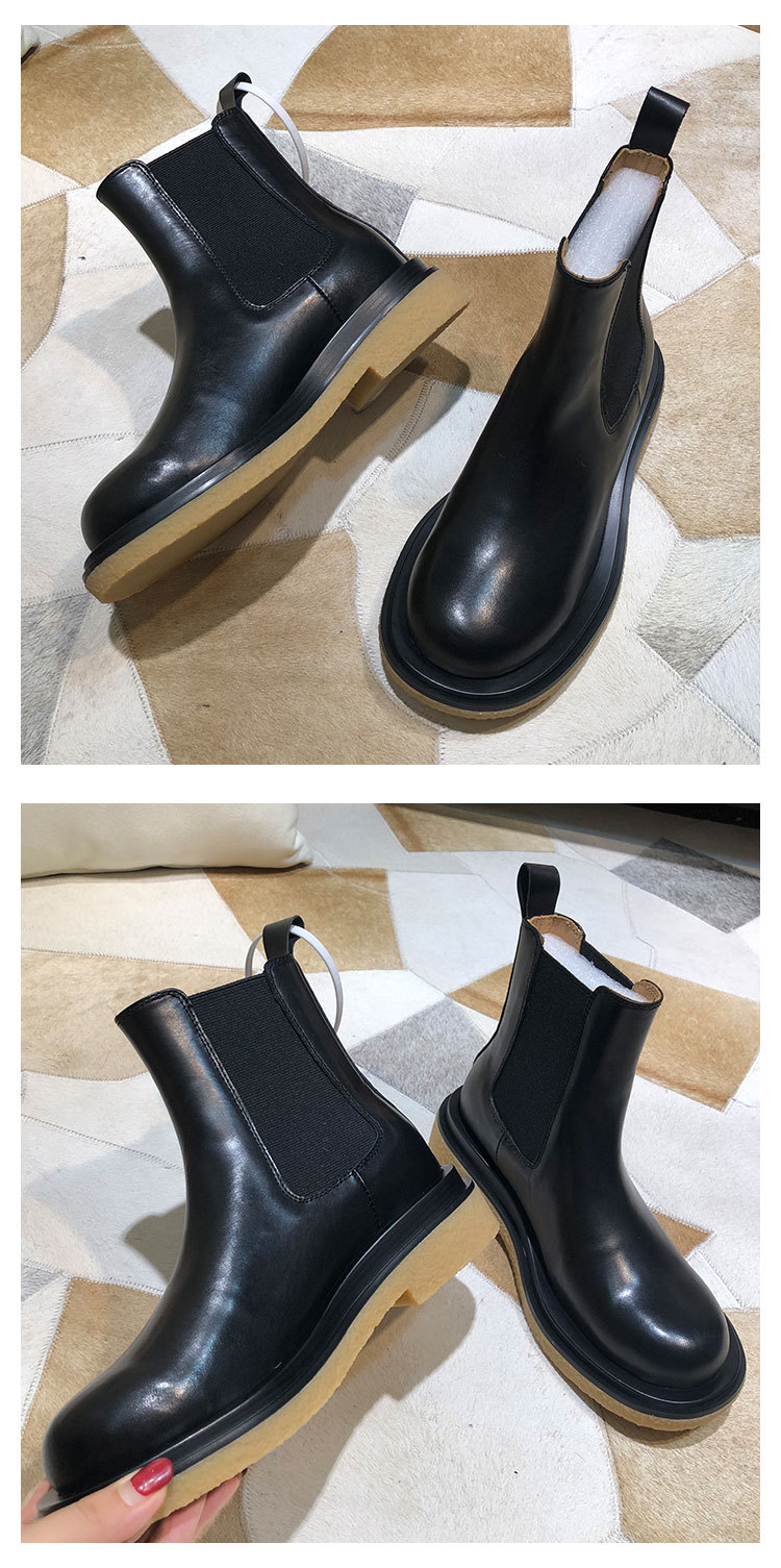 mona中筒马丁靴女2020年秋冬新款切尔西短靴女春秋单靴一件代发