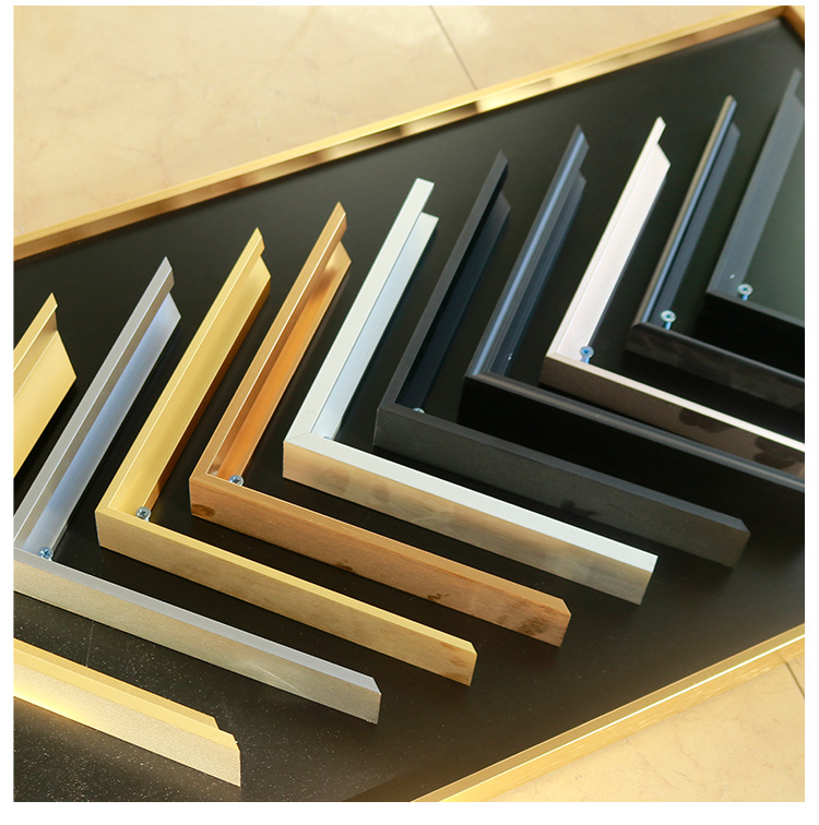 厂家供应铝合金框相框画框线条 拉丝轻奢相框 广告框写真框线条