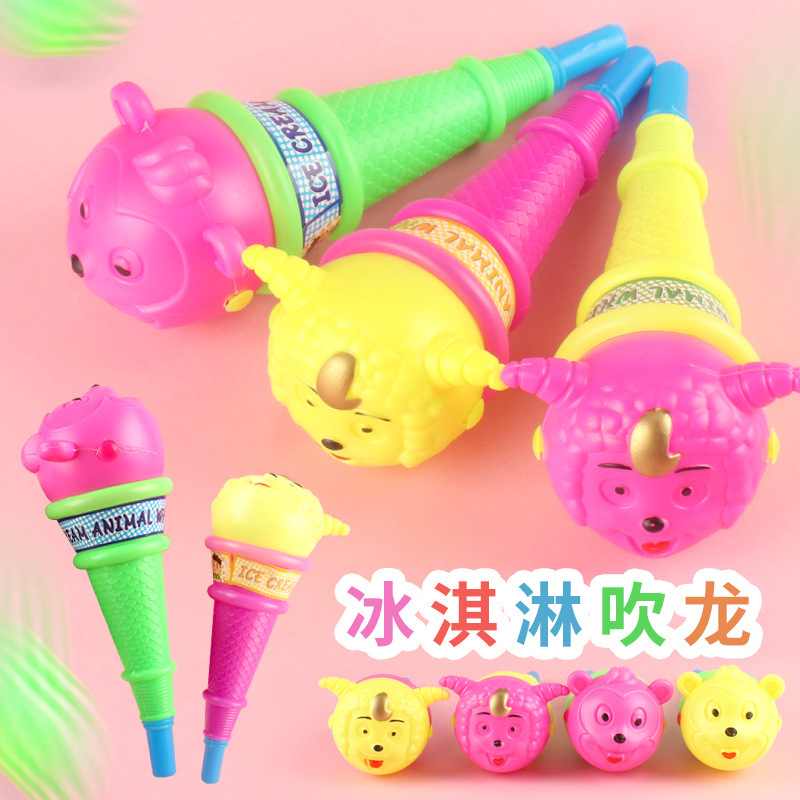 Blowouts Toy Ice Cream Blowouts Ice Cream Animal Blowouts Funny Trick Children Hot Selling Stall Wholesale