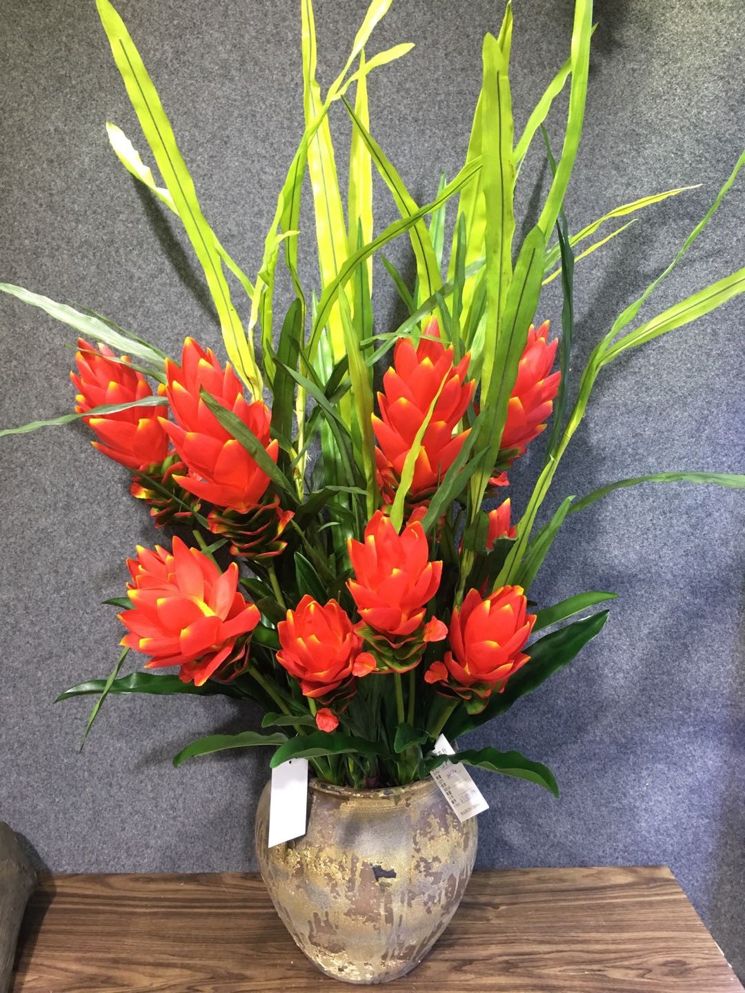 仿真花鸿运当头假花年宵花仿真火炬仿真凤梨家居装饰喜庆摆放工程