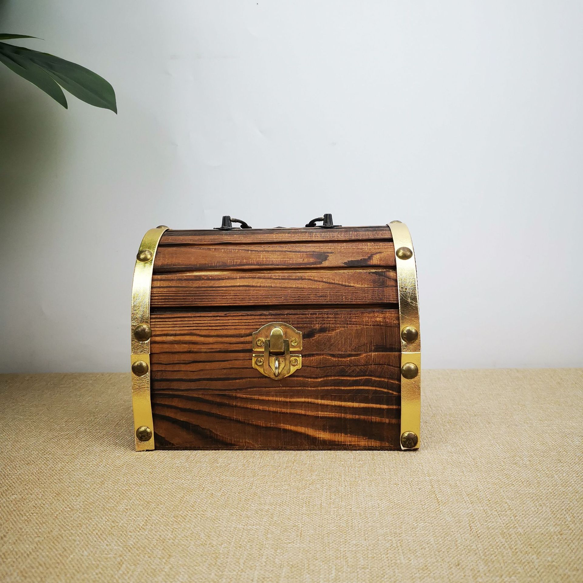 简约木制翻盖礼品盒木质包装盒 百宝箱收纳盒可定制木制存钱罐