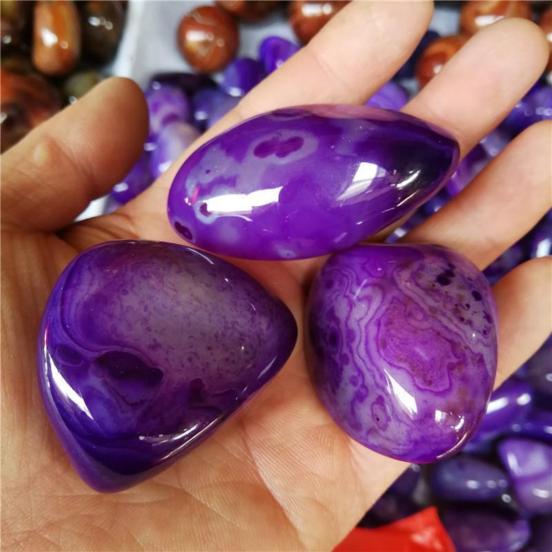 真品缠丝玛瑙天然件  紫色玛瑙原石随型天然件 原石把件原石