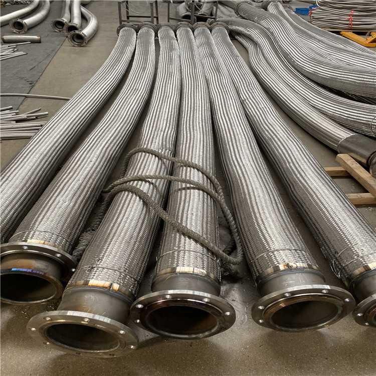 法兰金属软管 4分6分1寸不锈钢波纹管 耐高温高压钢丝编织波纹管