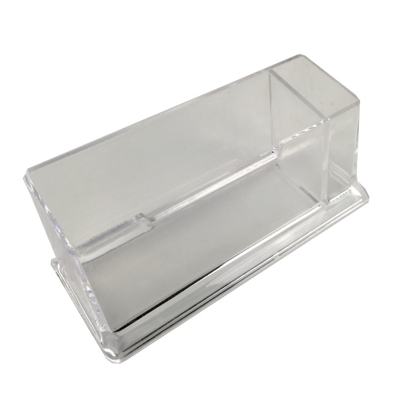 名片座 商务 单格塑料名片夹 透明名片收纳盒子 办公用品厂家直销