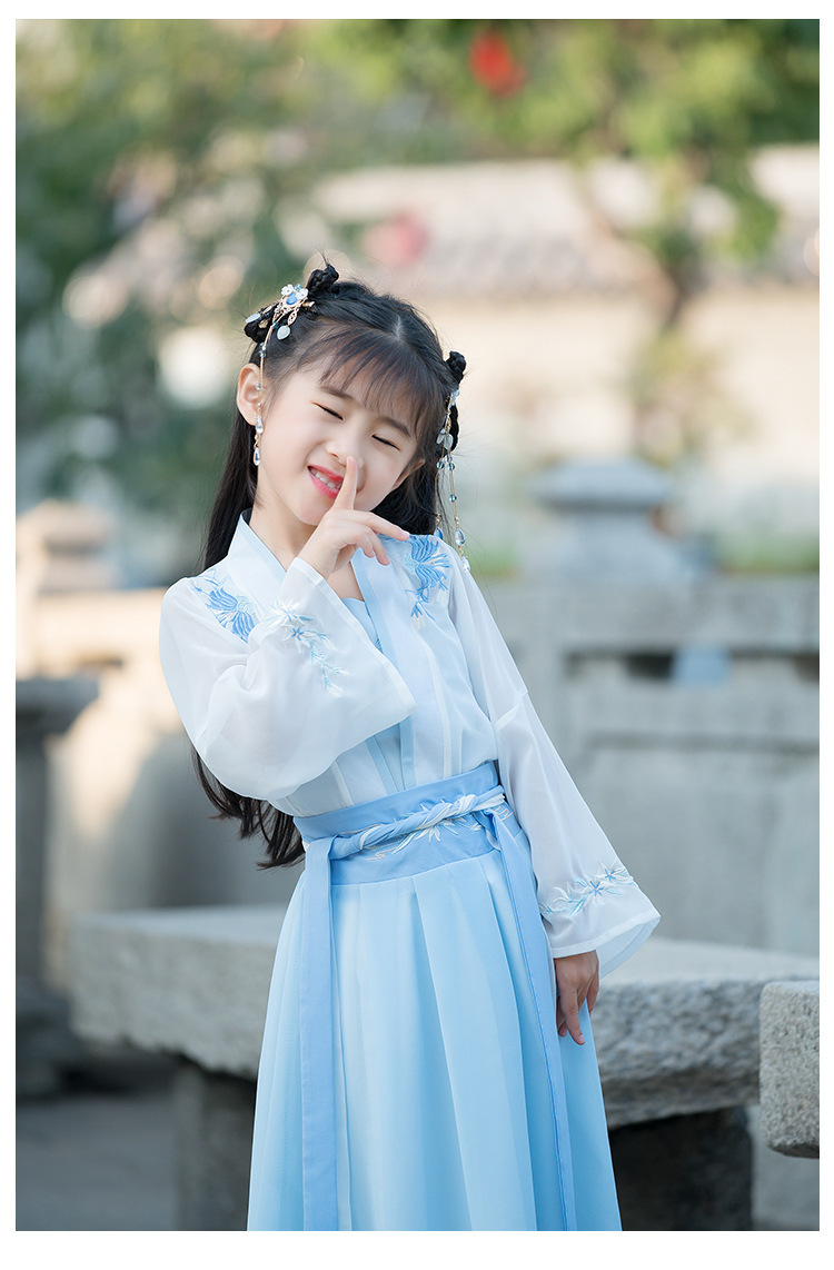 汉服儿童古装春夏2022新款中国风汉元素亲子装母女装女童小孩子