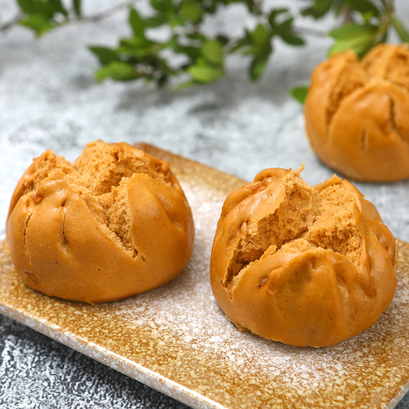 厂家批发红糖燕麦粗粮麦包520g共12个早餐包子馒头速冻面点食